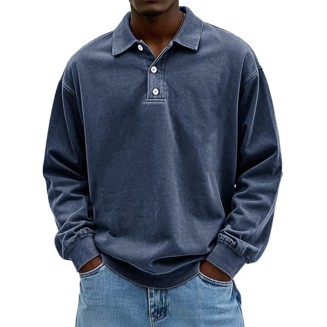 Lennard | Men's long sleeve polo shirt